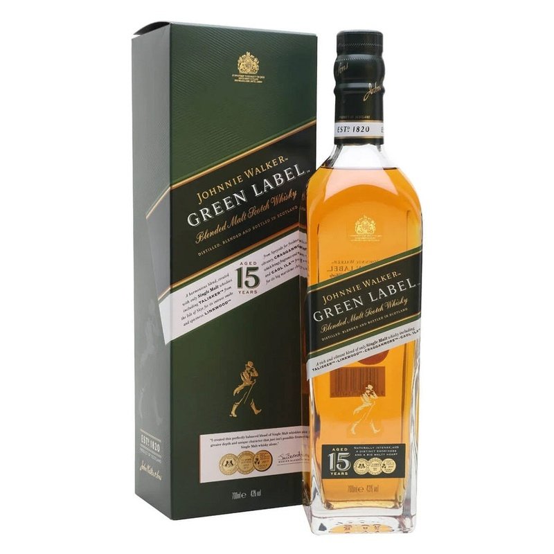 Johnnie Walker Green Label 15 Year Old Blended Malt Scotch Whisky - Vintage Wine & Spirits