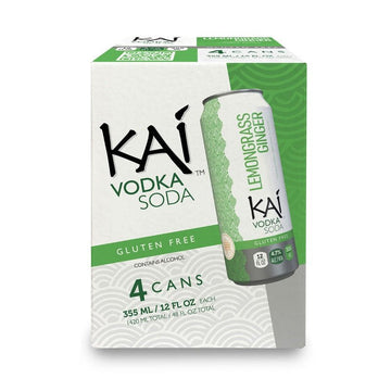 Kai Spirits Ginger Lemongrass Vodka Soda 6-Pack Case 24 Cans - Vintage Wine & Spirits