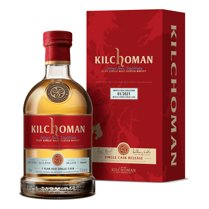 Kilchoman Impex Cask Evolution 01/2021 7 Year Old Mezcal Finish Single Cask Islay Single Malt Scotch Whisky - Vintage Wine & Spirits