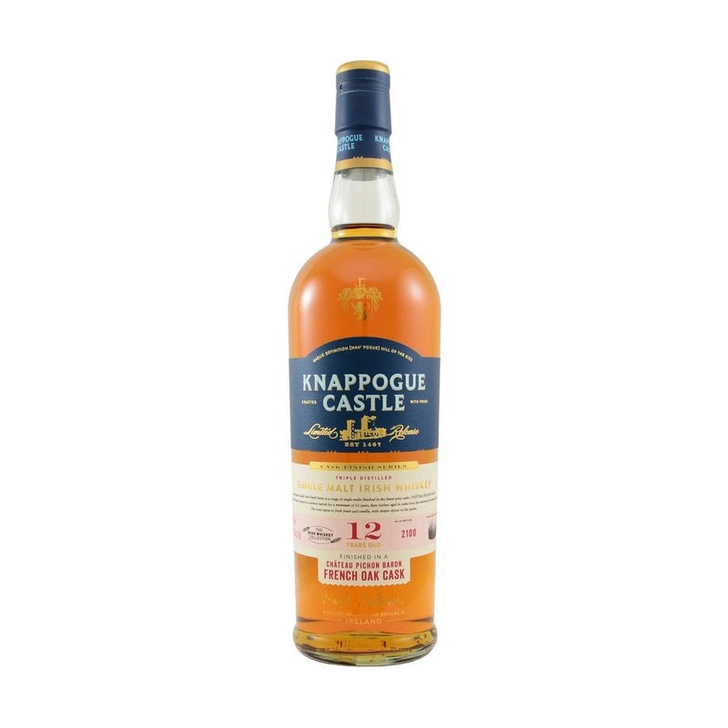 Knappogue Castle 12 Year Old Chateau Pichon Baron French Oak Cask Finish Single Malt Irish Whiskey - Vintage Wine & Spirits