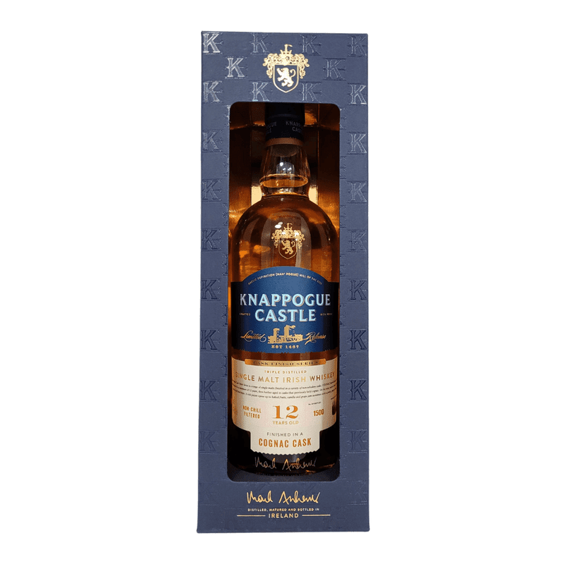 Knappogue Castle 12 Year Old Cognac Cask Matured Single Malt Irish Whiskey - Vintage Wine & Spirits