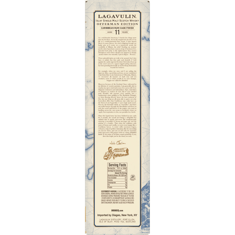 Lagavulin 11 Year Offerman Edition Caribbean Rum Cask Finish - Vintage Wine & Spirits
