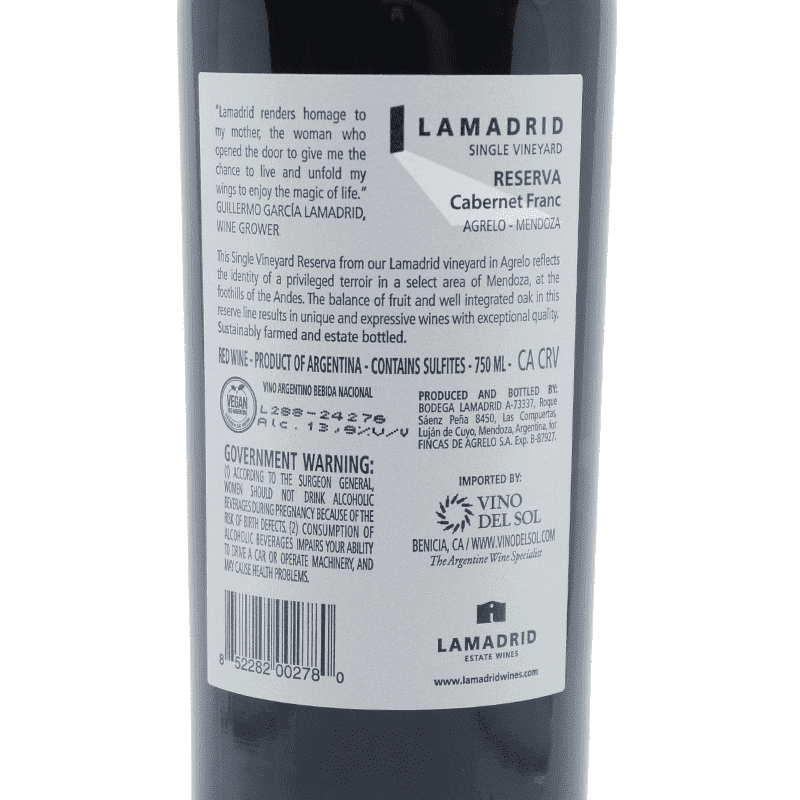 Lamadrid Cabernet Franc 2022 - Vintage Wine & Spirits