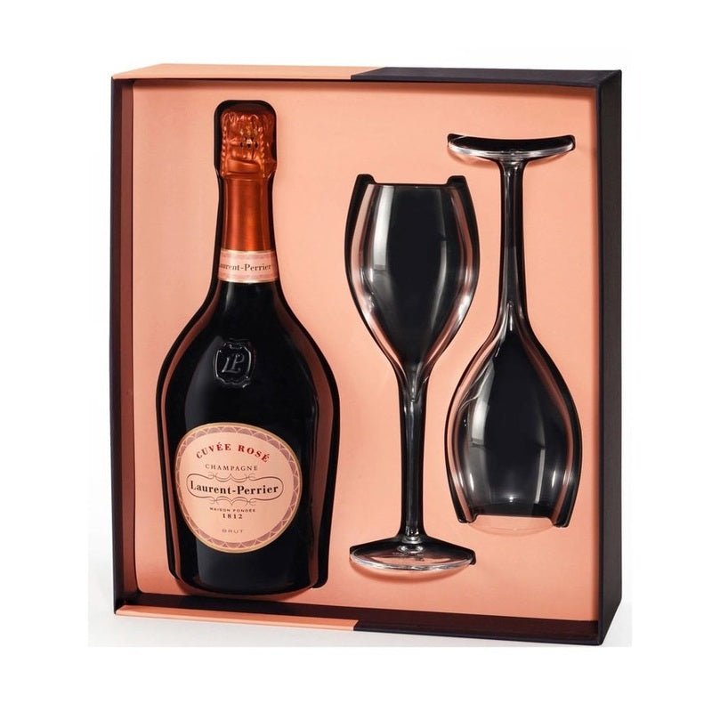 Laurent-Perrier Cuvée Rosé Brut Champagne with 2 Glasses Gift Box - Vintage Wine & Spirits