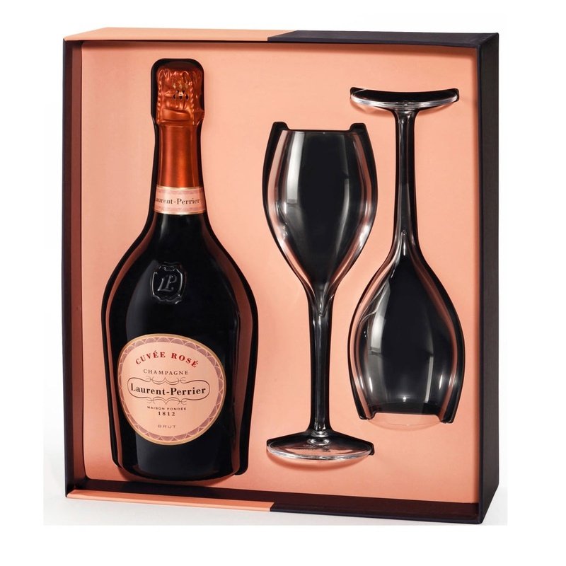 Laurent-Perrier Cuvée Rosé Brut Champagne with 2 Glasses Gift Box - Vintage Wine & Spirits