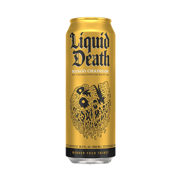 Liquid Death Chainsaw Mango Flavored Sparkling Water - Vintage Wine & Spirits
