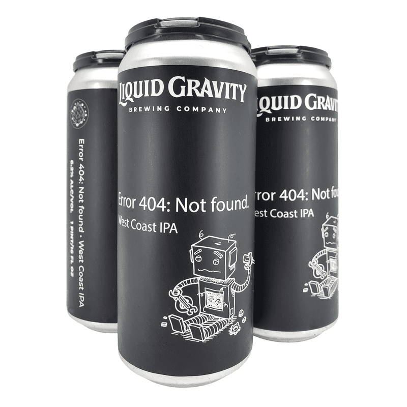 Liquid Gravity Brewing '404 Not Found West Coast IPA' 4-Pack - Vintage Wine & Spirits