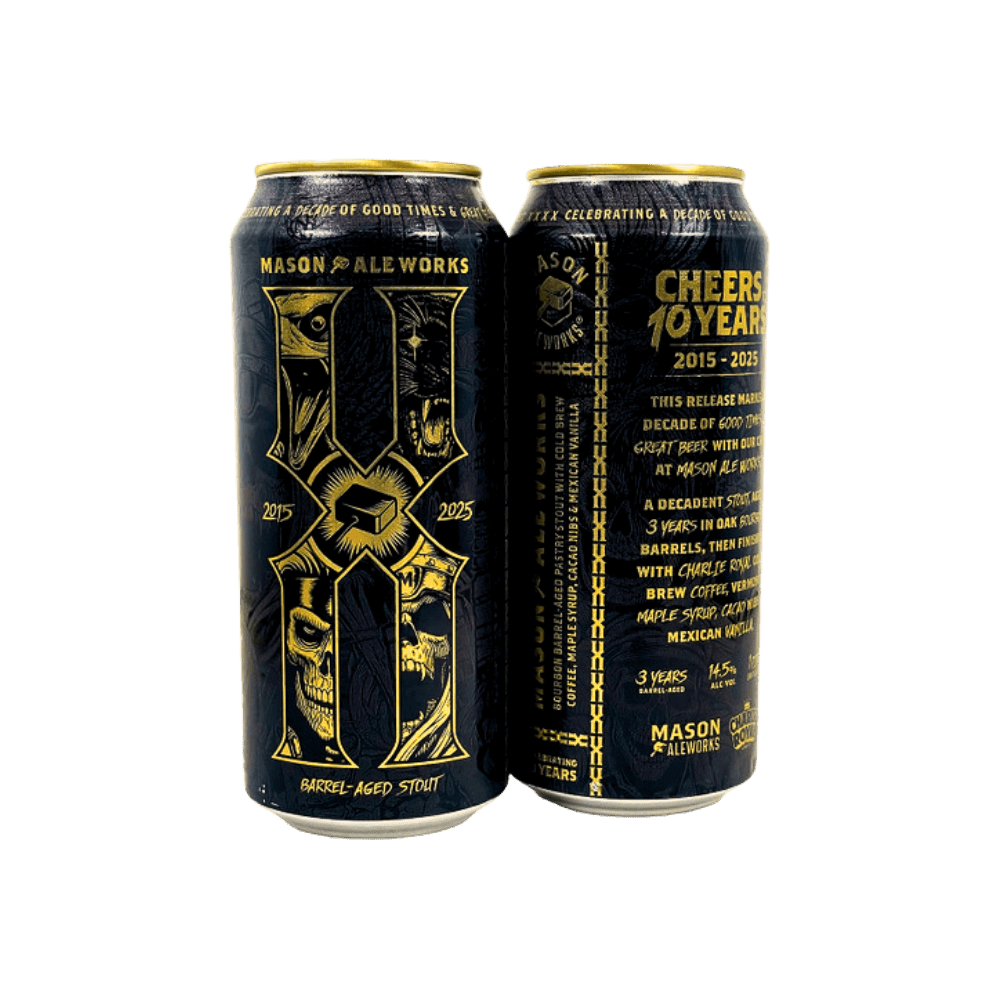 Mason Ale Works "Cheers to the 10 Years" Barrel Aged Stout 4pack can - Vintage Wine & Spirits