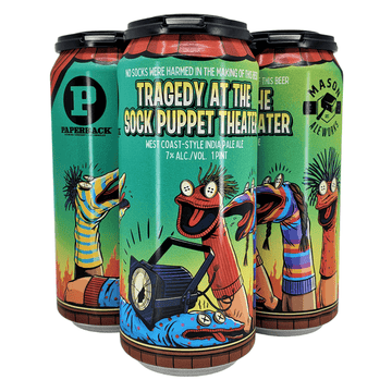 Mason Ale Works 'Tragedy At The Sock Puppet Theater' West Coast-Style IPA Beer 4-Pack - Vintage Wine & Spirits