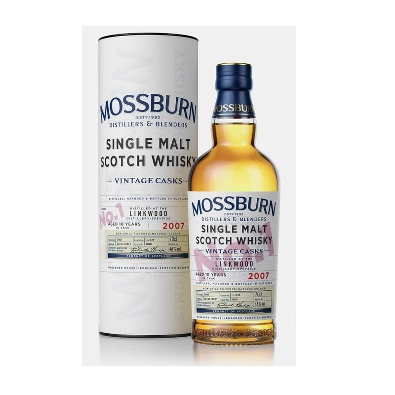 Mossburn Linkwood 10 Year Old 2007 Vintage Casks Single Malt Scotch Whisky - Vintage Wine & Spirits