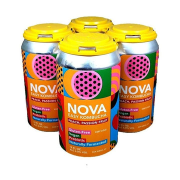 Nova Easy Kombucha Peach - Passion Fruit 4-Pack - Vintage Wine & Spirits