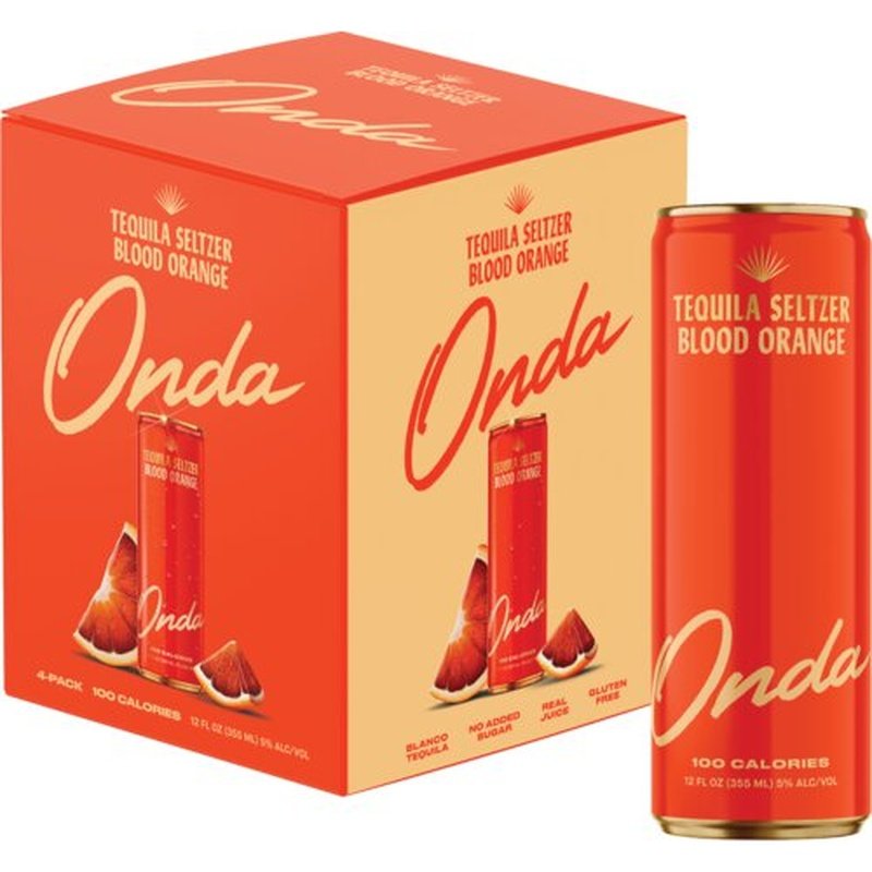 ONDA Tequila Seltzer 'Blood Orange' 4-Pack - Vintage Wine & Spirits