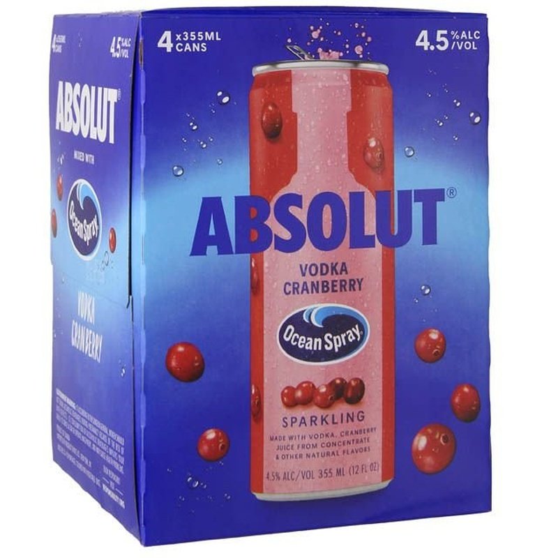 Ocean Spray® Absolut® Vodka Sparkling Cranberry 4-Pack - Vintage Wine & Spirits