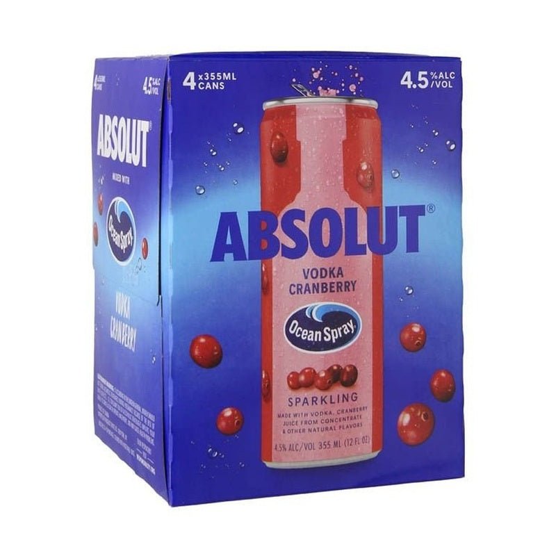 Ocean Spray® Absolut® Vodka Sparkling Cranberry 4-Pack - Vintage Wine & Spirits