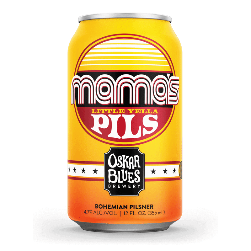 Oskar Blues Brewery Mama's Little Yella Pils Bohemian Pilsner Beer 6-Pack - Vintage Wine & Spirits