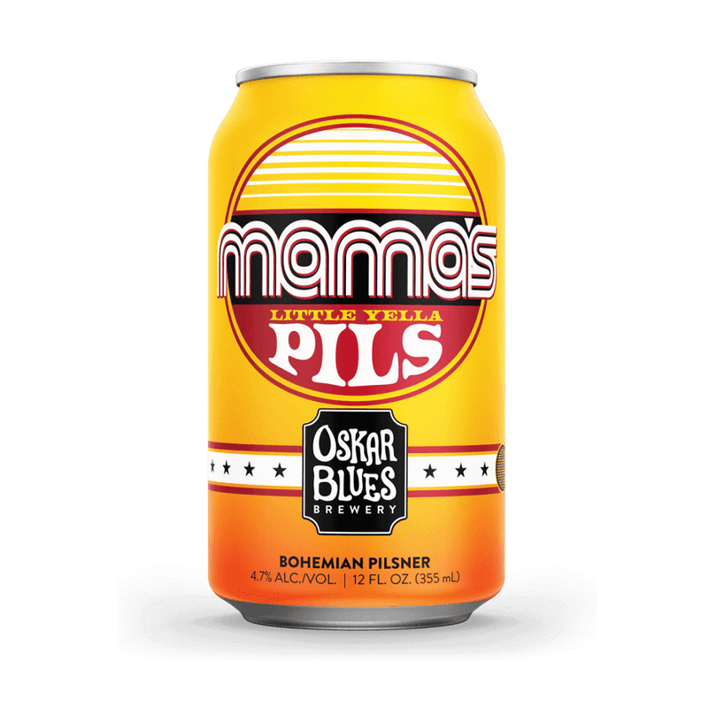 Oskar Blues Brewery Mama's Little Yella Pils Bohemian Pilsner Beer 6-Pack - Vintage Wine & Spirits
