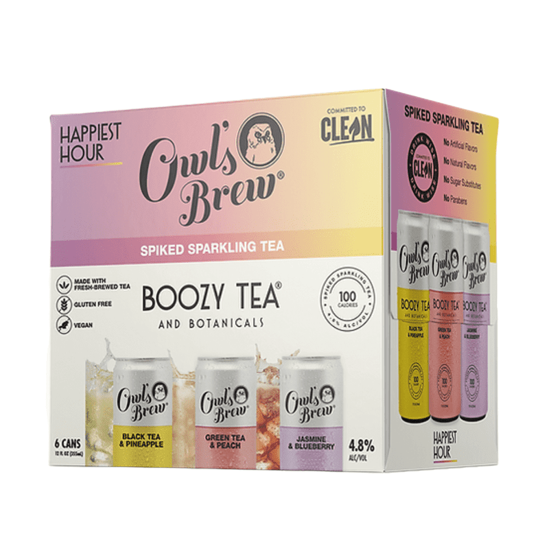 Owl's Brew 'Happiest Hour' Boozy Tea Variety 6-Pack - Vintage Wine & Spirits