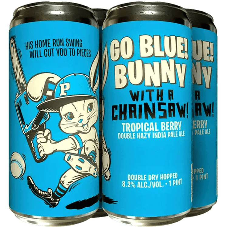 Paperback Brewing Co. 'GO BLUE! Bunny with a Chainsaw' POG Hazy DIPA 8.2% - Vintage Wine & Spirits
