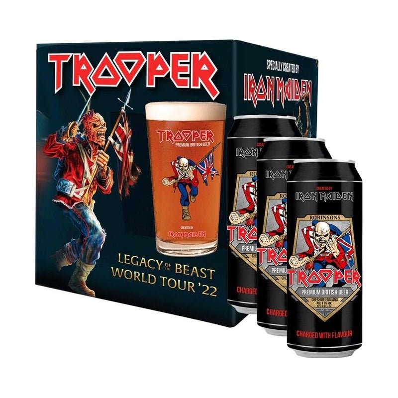 Robinsons Trooper Iron Maiden Legacy of the Beast 3-Pack w/Glass - Vintage Wine & Spirits