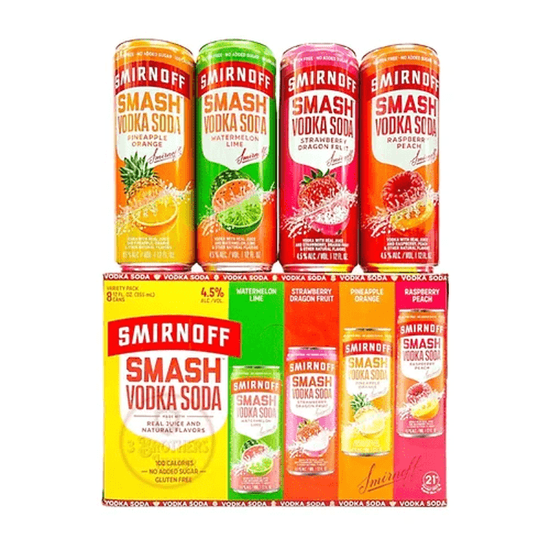 Smirnoff Smash Vodka Soda Mixed 8-Pack - Vintage Wine & Spirits