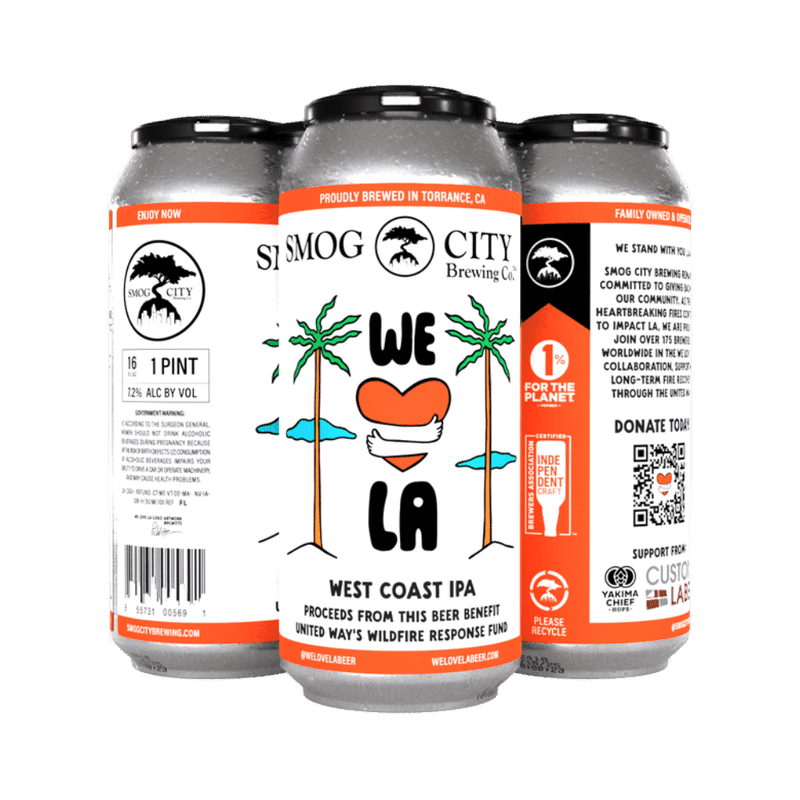 Smog City We Love LA IPA 4-pack Cans - Vintage Wine & Spirits