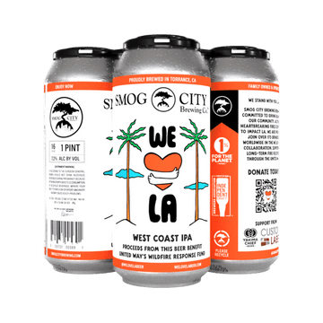 Smog City We Love LA IPA 4-pack Cans - Vintage Wine & Spirits