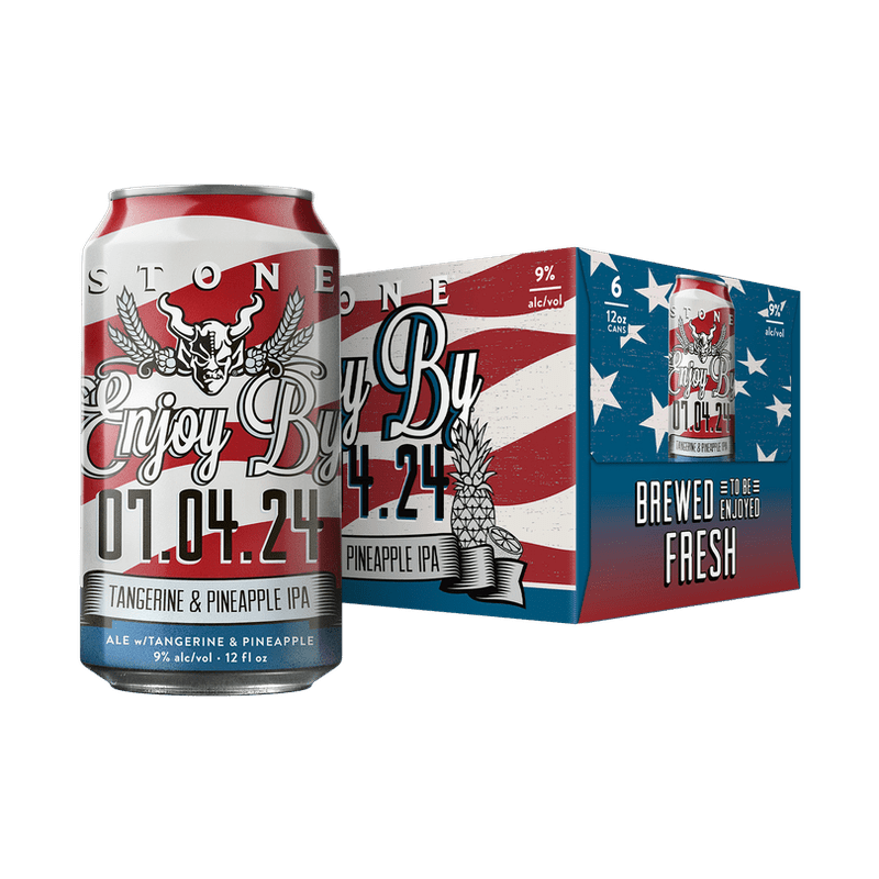 Stone Brewing 'Enjoy by 07.04.24' Tangerine Pineapple Hazy IPA Beer 6-Pack - Vintage Wine & Spirits