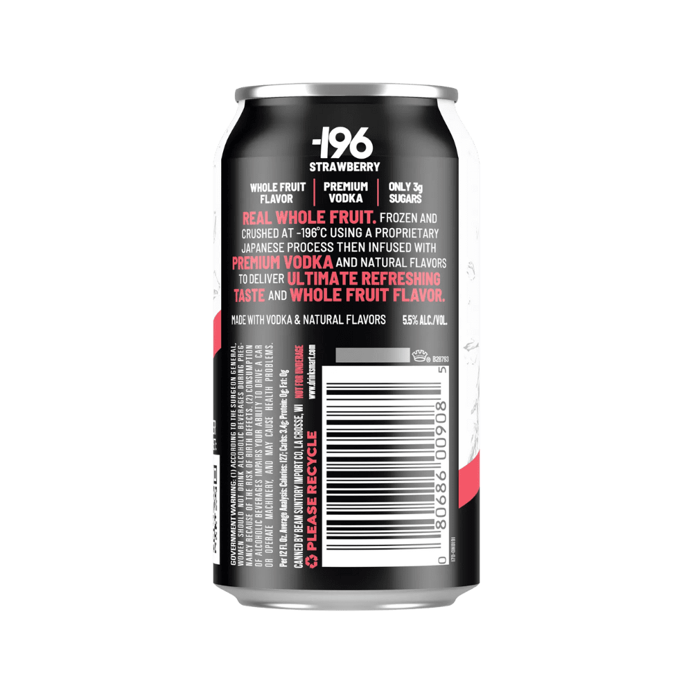 Suntory -196 Strawberry Vodka Seltzer 4-Pack - Vintage Wine & Spirits