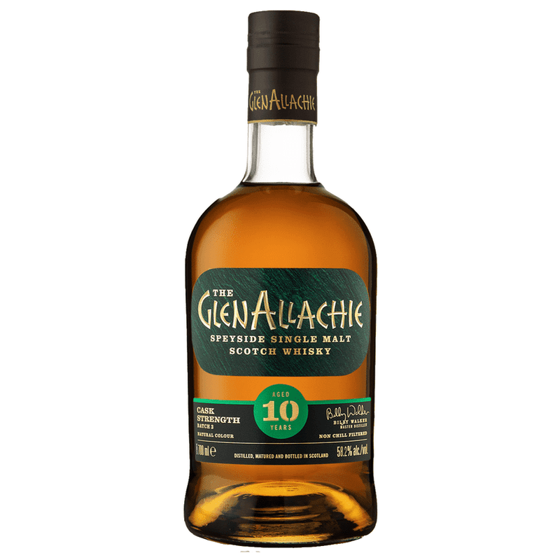 The GlenAllachie 10 Year Old Cask Strength Speyside Single Malt Scotch Whisky - Vintage Wine & Spirits