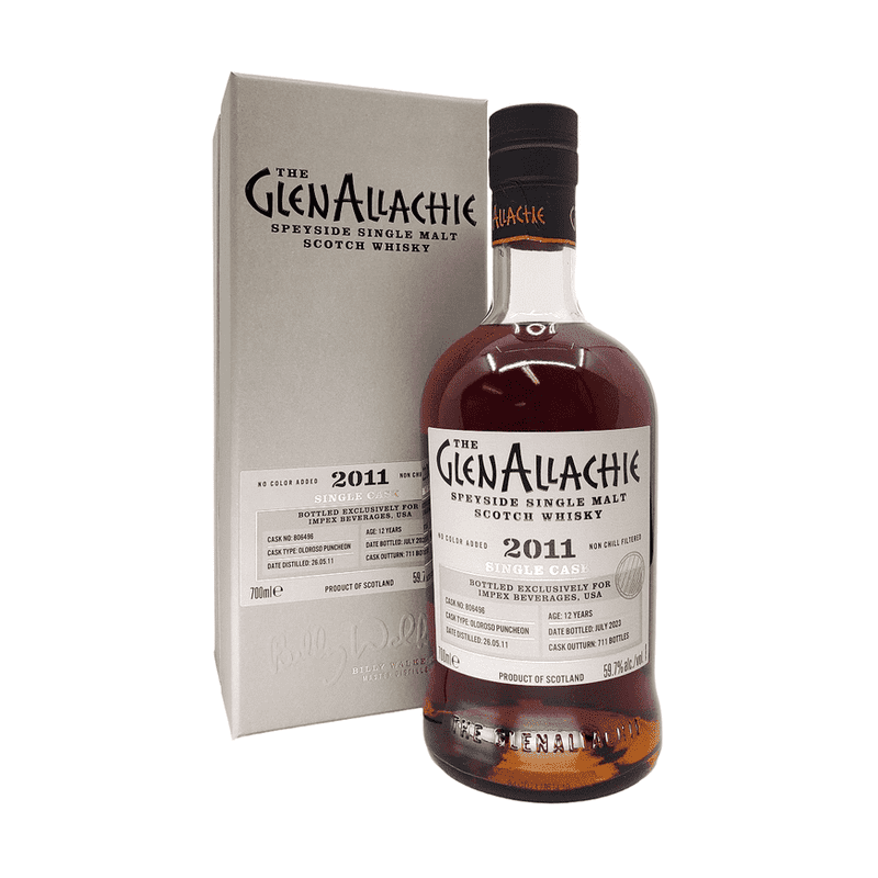 The GlenAllachie 12 Year Old 2011 Single Cask Oloroso Puncheon Speyside Single Malt Scotch Whisky - Vintage Wine & Spirits