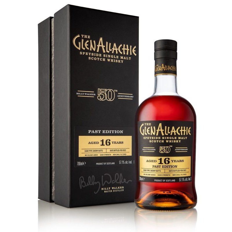 The GlenAllachie Billy Walker 50th Anniversary 'Past Edition' 16 Year Old Sherry Cask Speyside Single Malt Scotch Whisky - Vintage Wine & Spirits