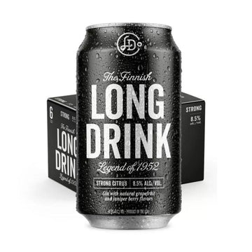 The Long Drink 'Strong Citrus' Flavored Gin 6-Pack - Vintage Wine & Spirits