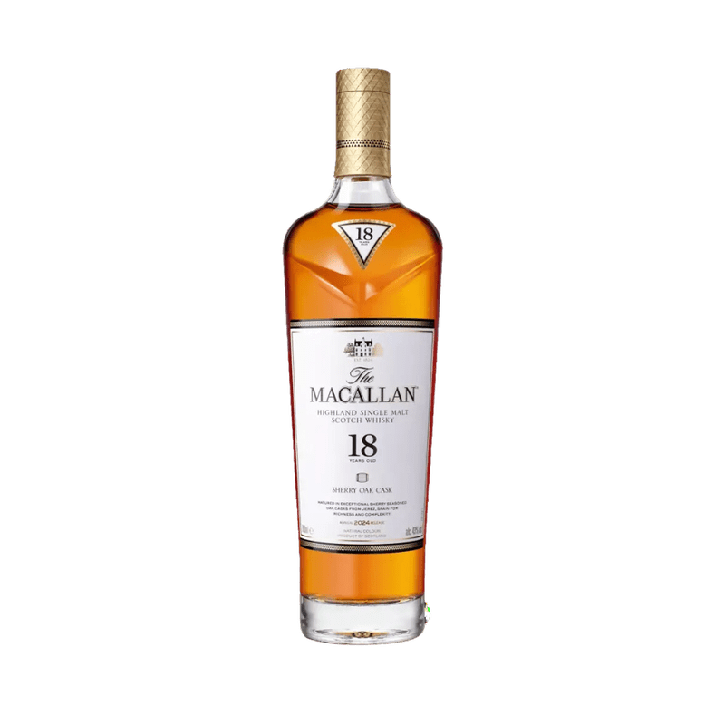 The Macallan 18 Year Old Sherry Oak Cask Highland Single Malt Scotch Whisky 2024 Edition - Vintage Wine & Spirits