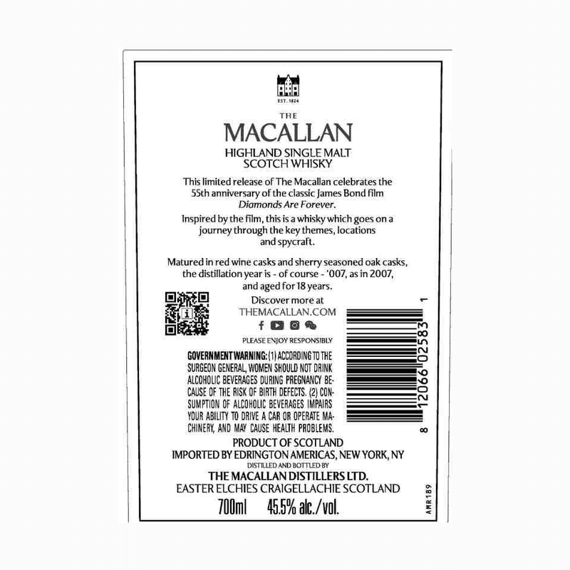The Macallan Diamonds Are Forever 55th Anniversary Release Highland Single Malt Scotch Whisky - Vintage Wine & Spirits