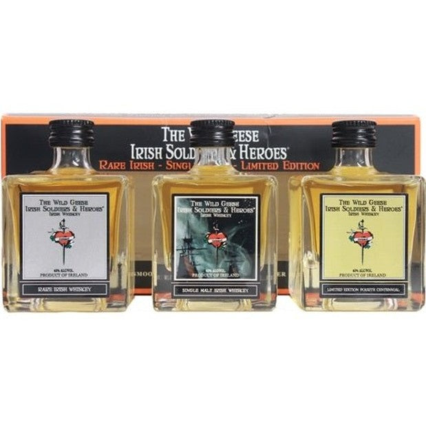 The Wild Geese Irish Soldiers & Heroes Miniature Gift Set - Vintage Wine & Spirits