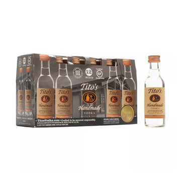 Tito's Handmade Vodka 12-Pack 50ml - Vintage Wine & Spirits