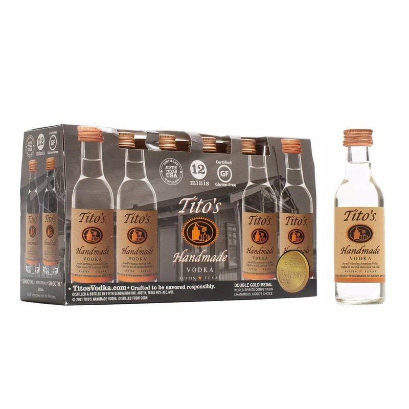 Tito's Handmade Vodka 12-Pack 50ml - Vintage Wine & Spirits