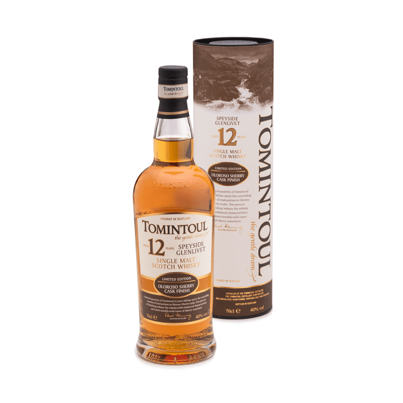 Tomintoul 12 Year Old Oloroso Sherry Cask Finish Speyside Glenlivet Single Malt Scotch Whisky - Vintage Wine & Spirits