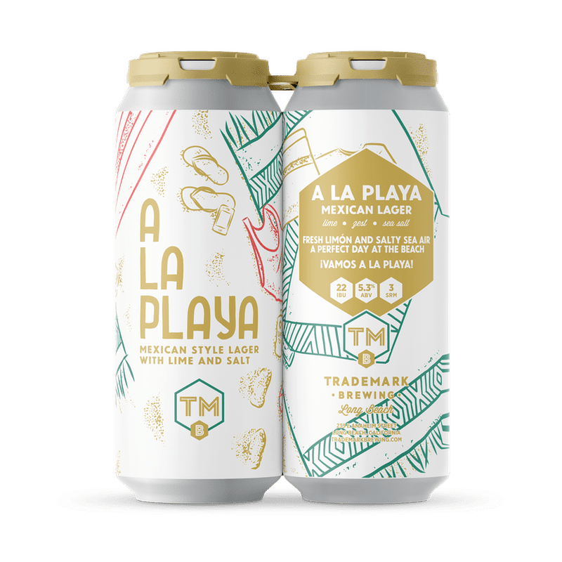 Trademark Brewing A La Playa Lager 4pk - Vintage Wine & Spirits