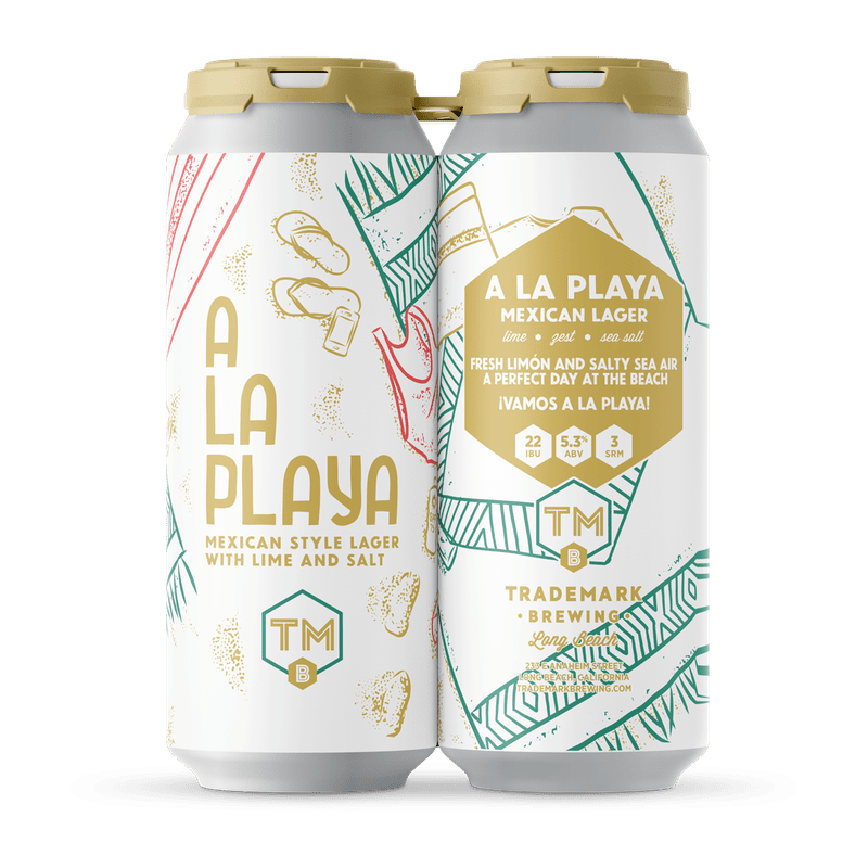 Trademark Brewing A La Playa Lager 4pk - Vintage Wine & Spirits