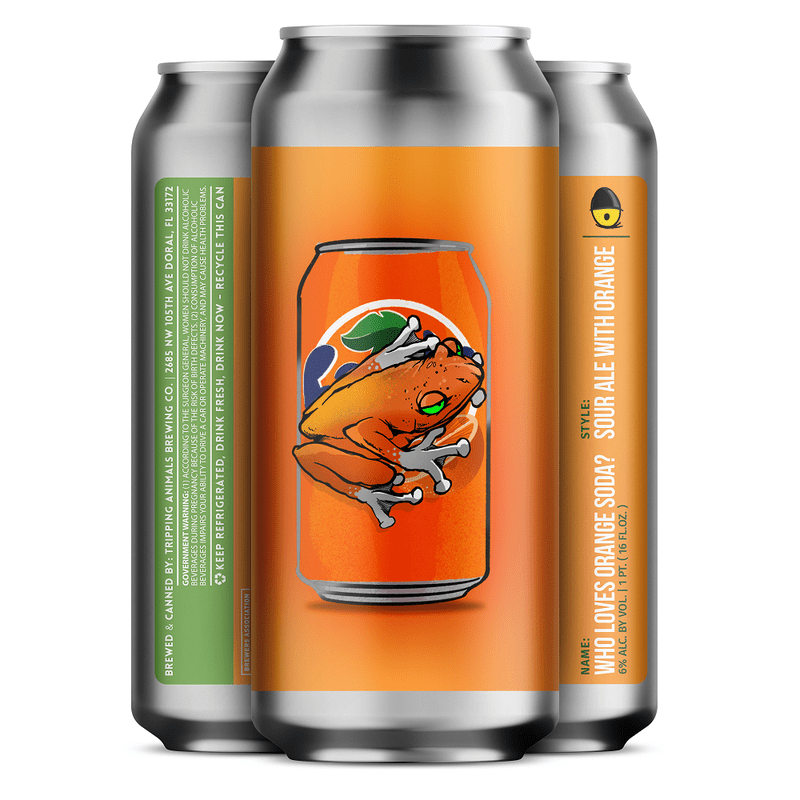 Tripping Animals Brewing Co. 'Who Loves Orange Soda' Sour Ale Beer 4-Pack - Vintage Wine & Spirits