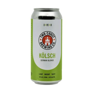 Two Coast Brewing Co. Kolsch German Blonde Beer 4-Pack - Vintage Wine & Spirits