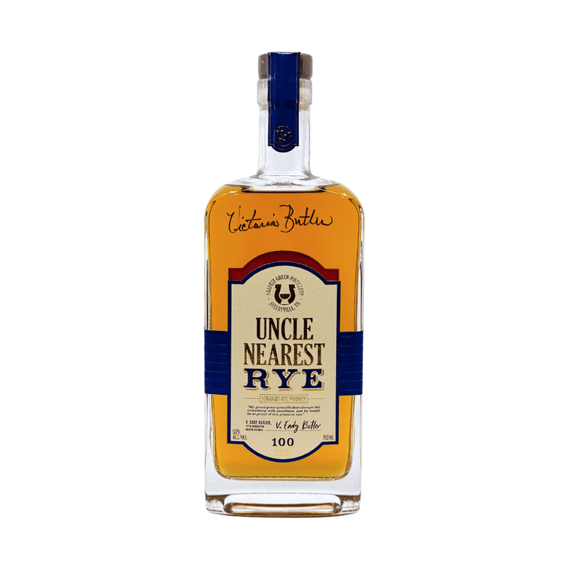 Uncle Nearest Straight Rye Whiskey Signed by Victoria Eady Butler - Vintage Wine & Spirits