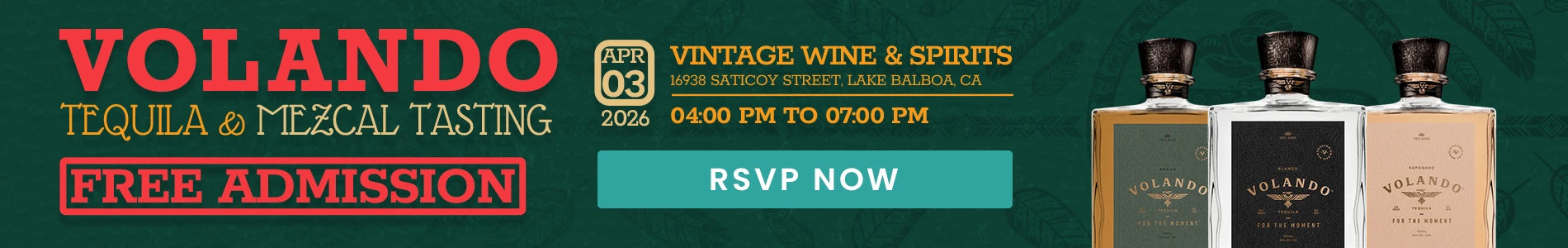 Vintage Wine and Spirits Volando Tequila Tasting