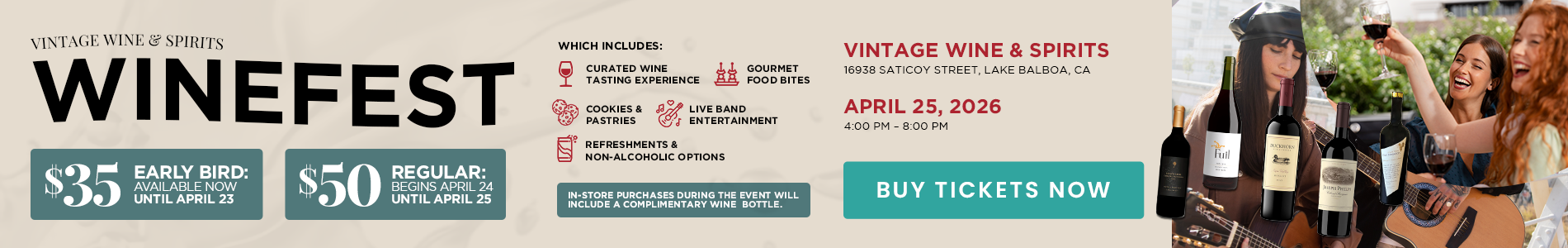 Vintage Wine and Spirits WineFest 2026