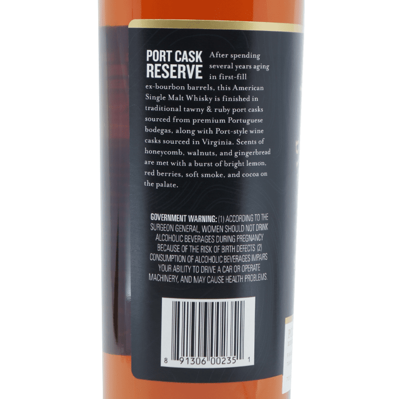 Virginia Distillery Co. Port Cask Reserve American Single Malt Whisky - Vintage Wine & Spirits