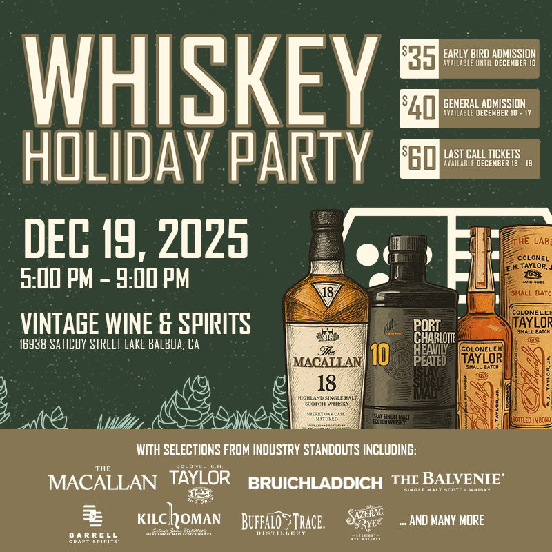 Whiskey Holiday Party at Vintage Wine and Spirits - Vintage Wine & Spirits