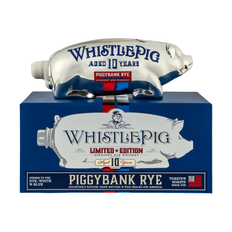 Whistlepig PiggyBank 10 Year Old RWB Rye Whiskey Liter - Vintage Wine & Spirits