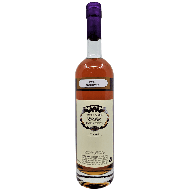 Willett 10 Year Old Family Estate Bottled Single Barrel Straight Bourbon Whiskey Selected By VWS - Vintage Wine & Spirits