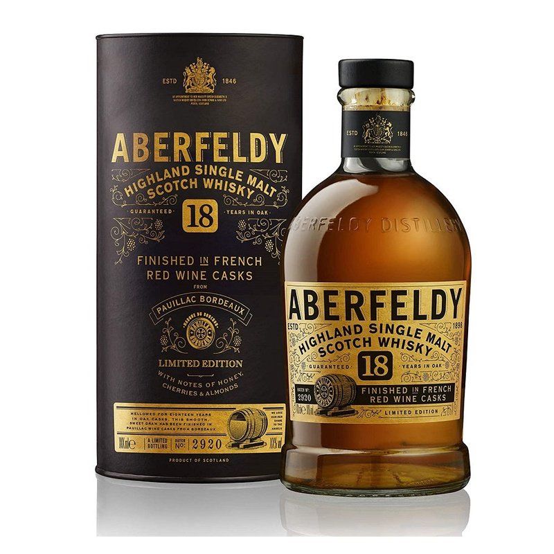 Aberfeldy 18 Year Old French Red Wine Casks Finish Highland Single Malt Scotch Whisky - Vintage Wine & Spirits